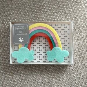 Rainbow pet collar slide NIP